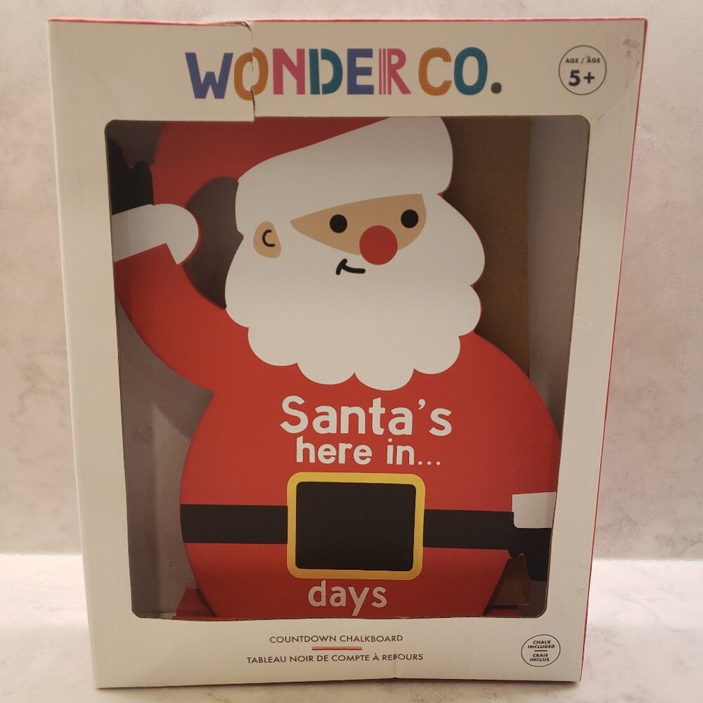 Wonder Co. Christmas Santa Countdown Chalkboard